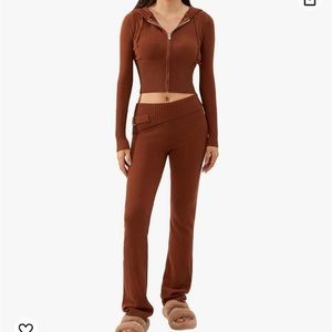 Brown Two Piece Sweater Knit Set, Size Small, NWOT